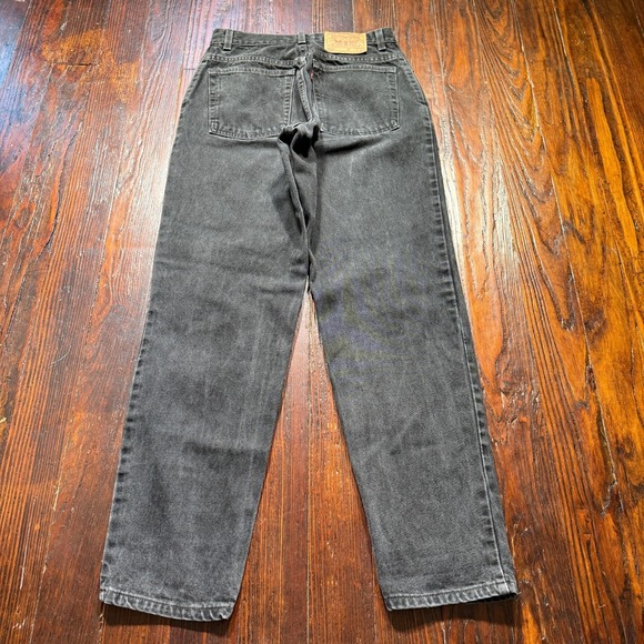 Vintage Levis 560 Jeans Womens 10 Reg Black Distress Relaxed Fit 90s MADE IN USA - Picture 1 of 12